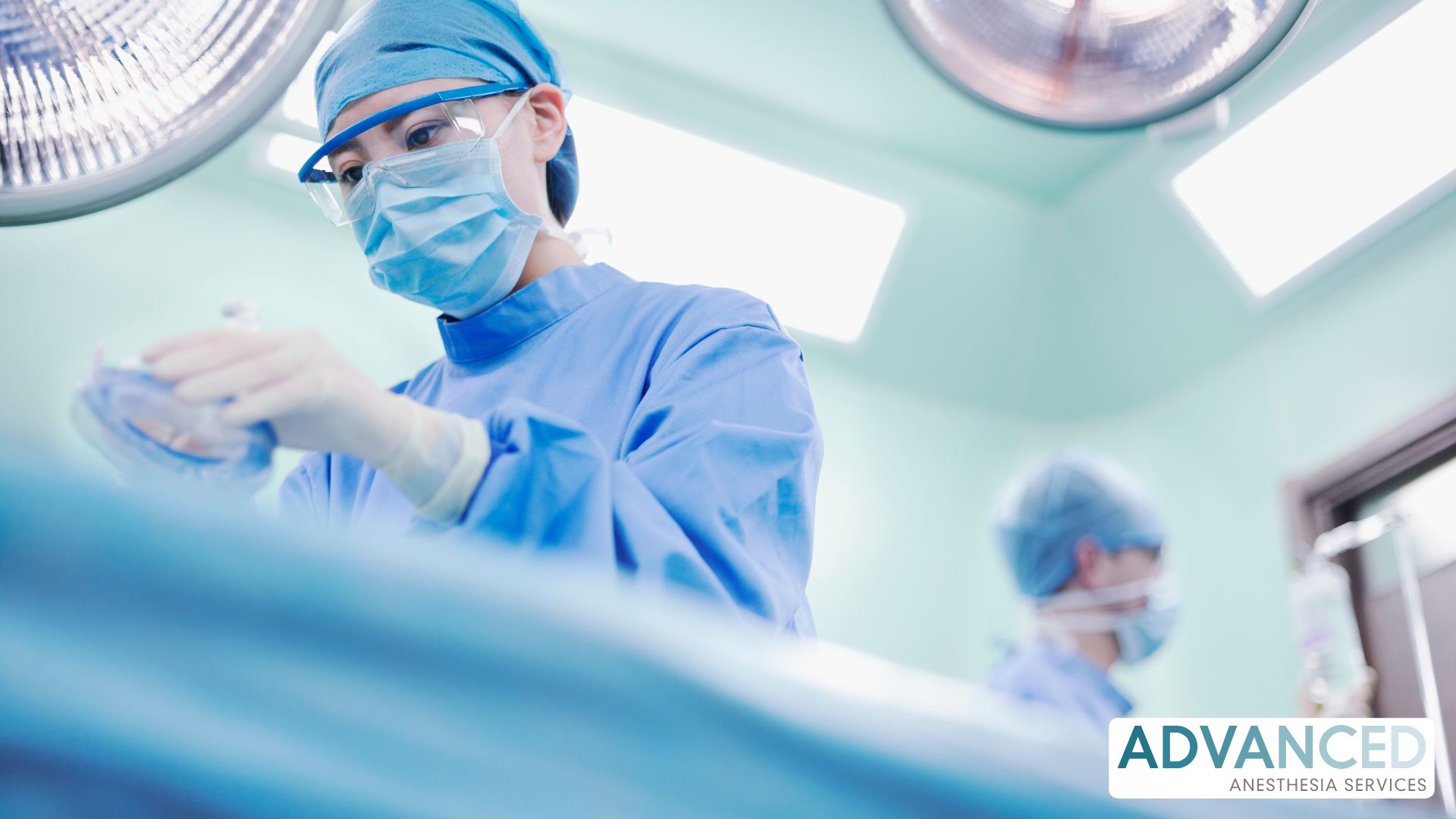 Nurse prepping anestheisia
