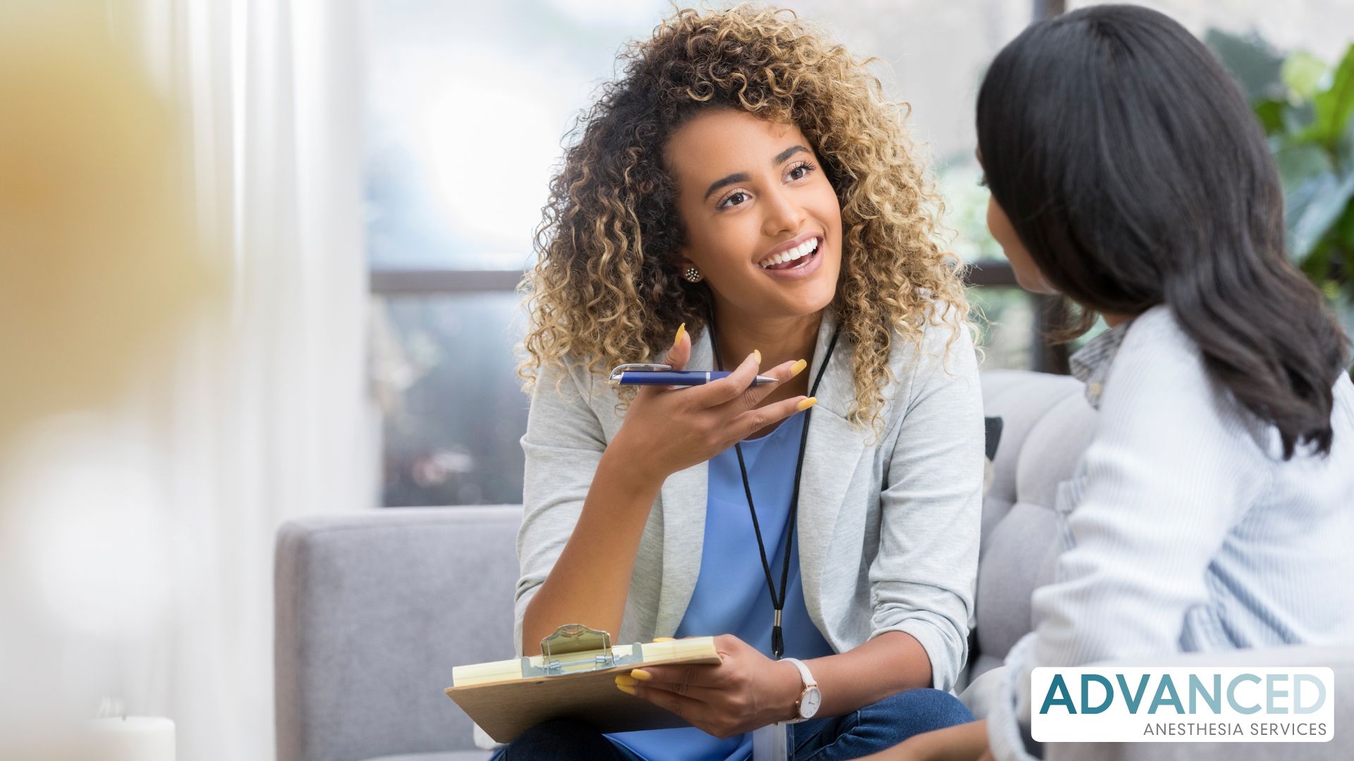 Talking with therapist